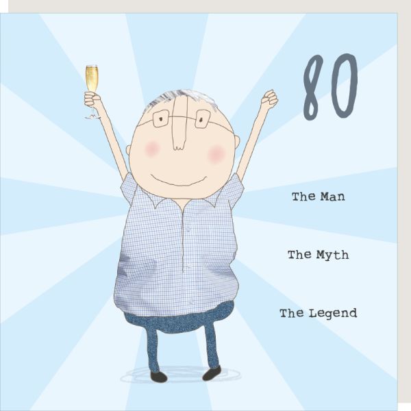 Birthday - 80th - Blank Inside - Humour