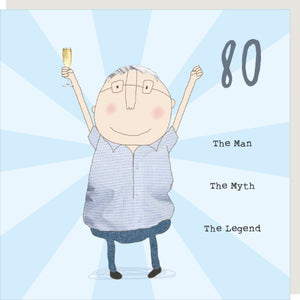 Birthday - 80th - Blank Inside - Humour