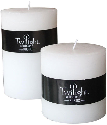 Candles - Twilight Rustic Pillar - 4" x 4" & 4" x 6" COLLECTION