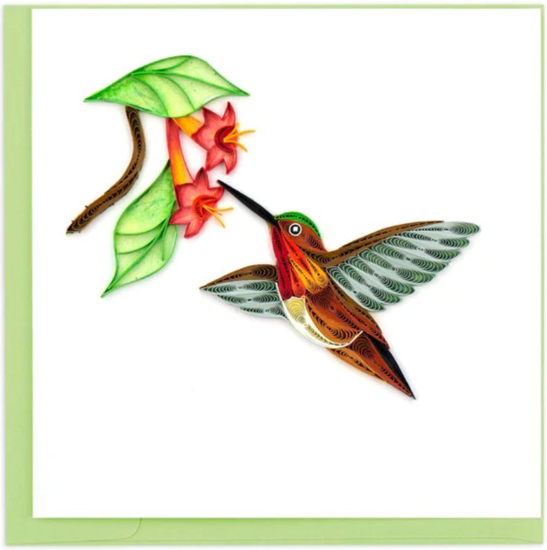 Birds - Blank - Rufous Hummingbird - Quilling Art