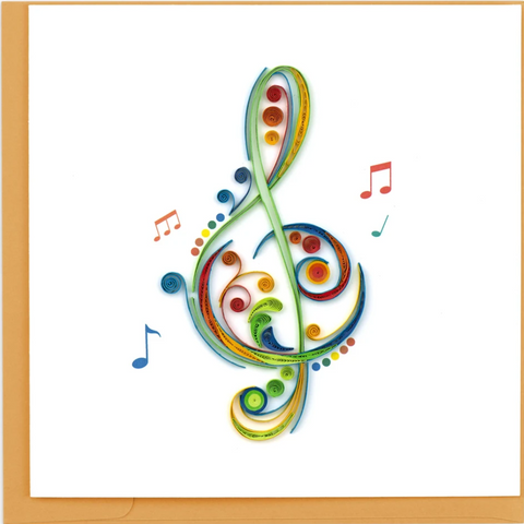 Music - Blank - Treble Clef - Quilling Art