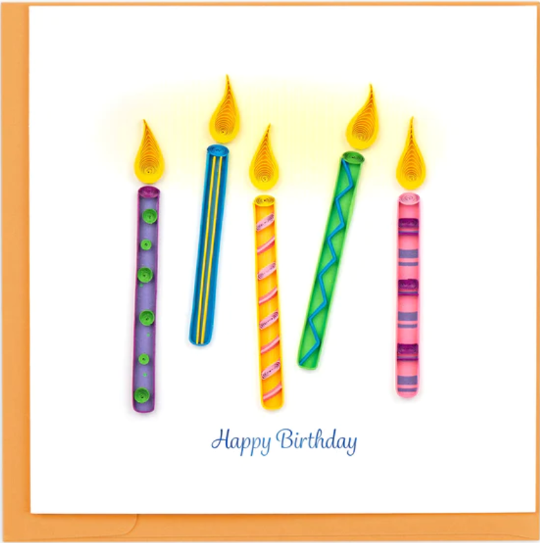 Birthday - Blank - Birthday Candles - Quilling Art
