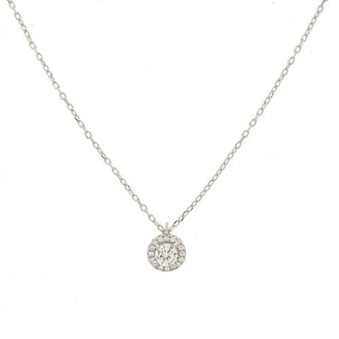 Necklace - .925 SS - Round Halo - #12537